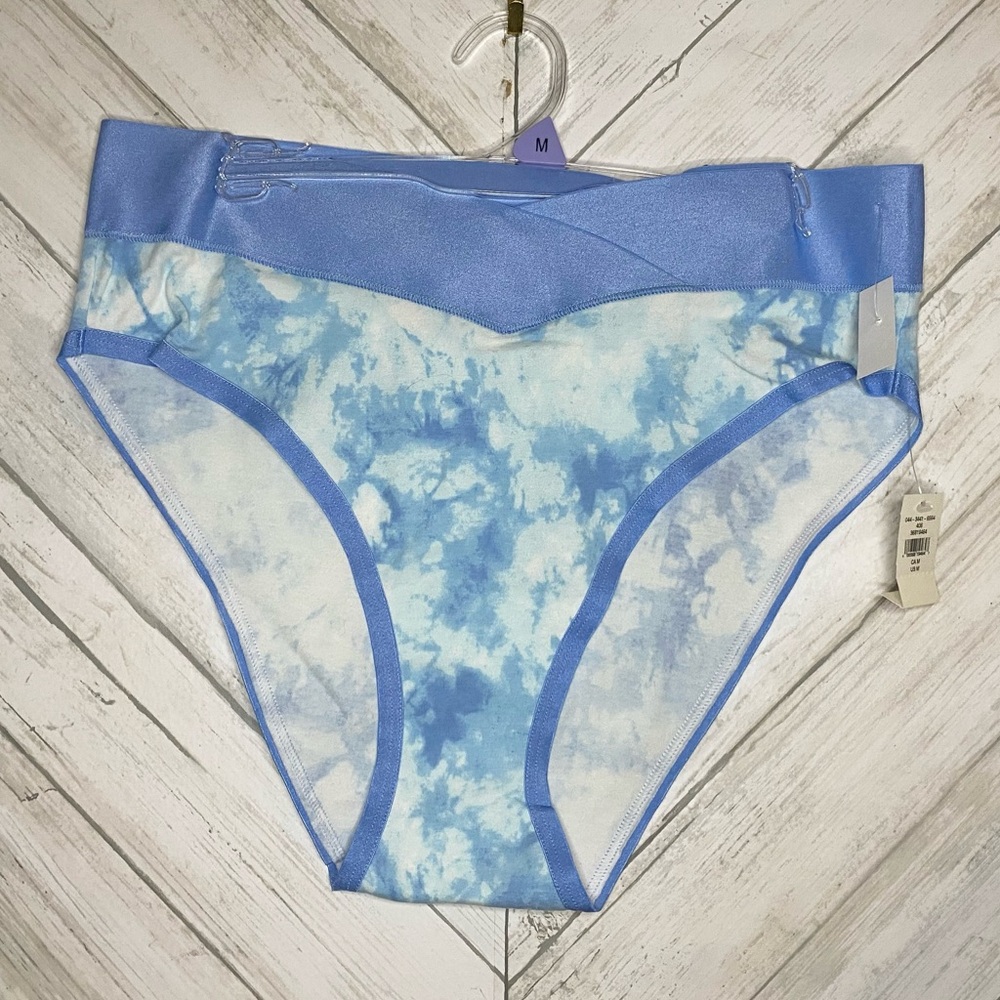 Aerie blue tie dye high waist cross over panty
